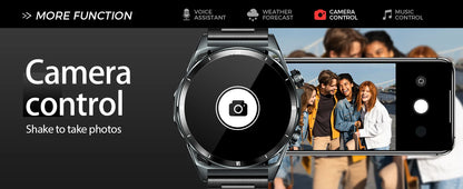New Smart Watch KE6 1.43" AMOLED Display Men Black Sports Watch, KE Series Bluetooth, Call Health Monitor, IP68 Waterproof