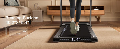 Folding Home Treadmill with Pulse Sensors, 2.5 HP Quiet Brushless Motor, 7.5 MPH, 265 lbs Capacity
