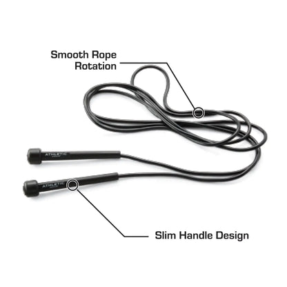 9' Black Speed Jump Rope - Cardio, HIIT, Boxing, Fitness