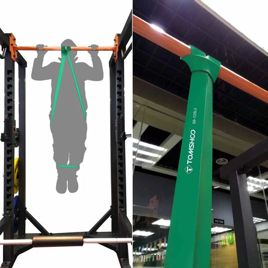 Pull-Up Assist Resistance Band Set - Powerlifting & Stretch Bands with Door Anchor, Handles & Armband