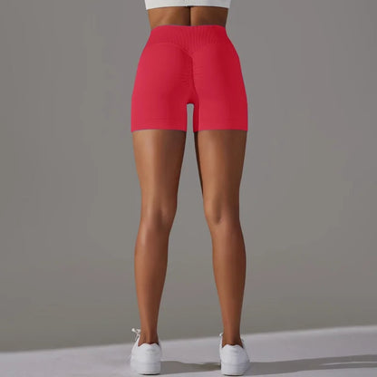 3-Pack Women's High-Waist Scrunch Butt Yoga Shorts – Peach Hip Biker Shorts for Running, Workout, and Gym