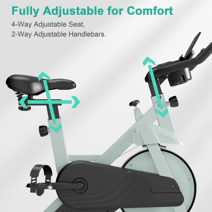 Superun Exercise Bike: 32-Level Resistance, Low Noise, Ideal for Home Workouts.