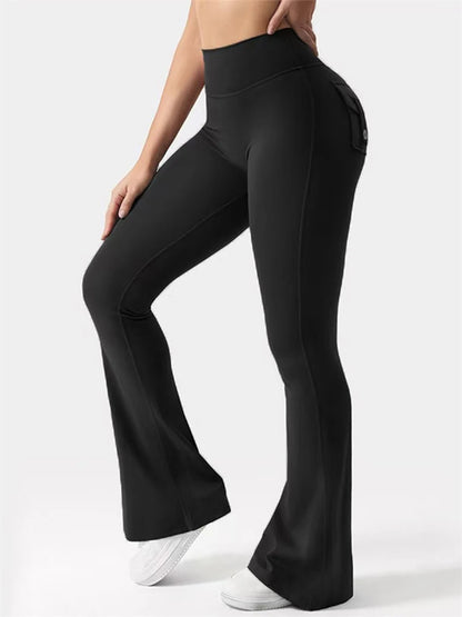 Women s High Waist Yoga Leggings with Pockets, Tummy Control Workout Running Pants, Stretchy Booty Leggings