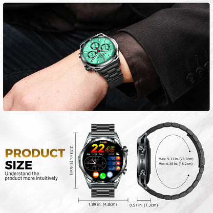 New Smart Watch KE6 1.43" AMOLED Display Men Black Sports Watch, KE Series Bluetooth, Call Health Monitor, IP68 Waterproof