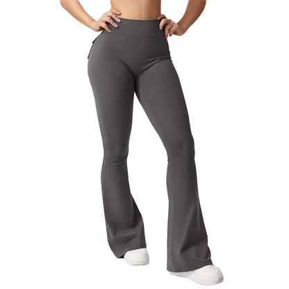 Women s High Waist Yoga Leggings with Pockets, Tummy Control Workout Running Pants, Stretchy Booty Leggings