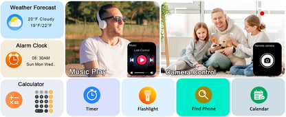 1.91" Smartwatch (Answer/Make Call), IP68 Waterproof, Fitness Tracker, 110+ Sport Modes, Heart Rate and Sleep Monit