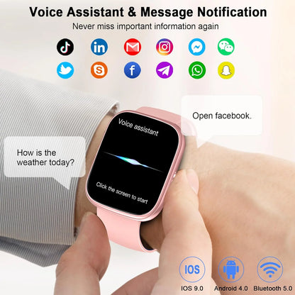 1.91" Smartwatch (Answer/Make Call), IP68 Waterproof, Fitness Tracker, 110+ Sport Modes, Heart Rate and Sleep Monit
