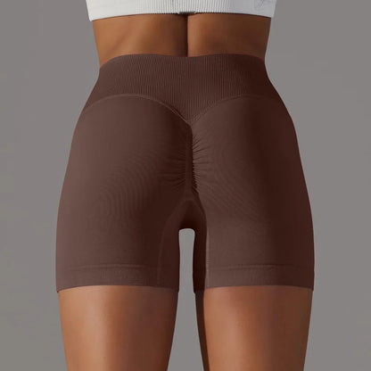 3-Pack Women's High-Waist Scrunch Butt Yoga Shorts – Peach Hip Biker Shorts for Running, Workout, and Gym