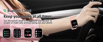 1.91" Smartwatch (Answer/Make Call), IP68 Waterproof, Fitness Tracker, 110+ Sport Modes, Heart Rate and Sleep Monit