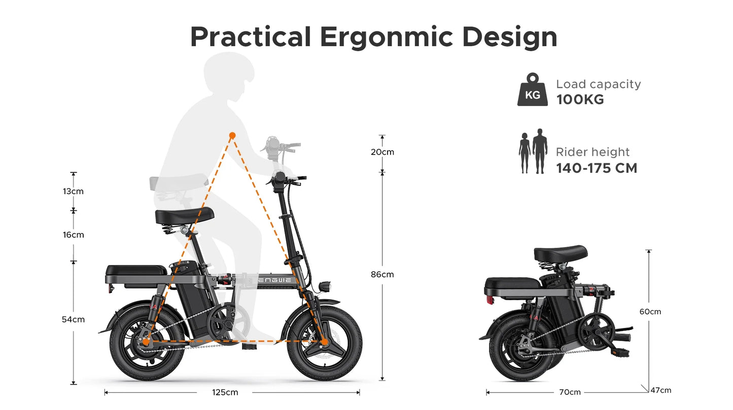 1200W 48V Folding Electric Mountain Bike – X26/X24/X20 Series, 26" Fat Tire E-Bike for Urban Commuting