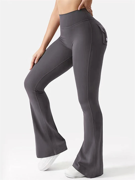 Women s High Waist Yoga Leggings with Pockets, Tummy Control Workout Running Pants, Stretchy Booty Leggings