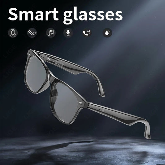 Smart Glasses: Wireless Bluetooth with Mic, Speakers, Touch Control, Voice Assistant & Translation.