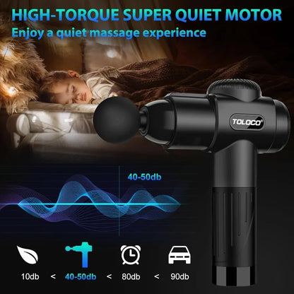 TOLOCO Deep Tissue Percussion Massage Gun for Athletes, Pain Relief