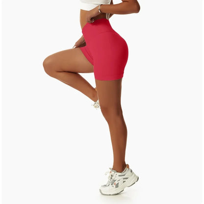 3-Pack Women's High-Waist Scrunch Butt Yoga Shorts – Peach Hip Biker Shorts for Running, Workout, and Gym