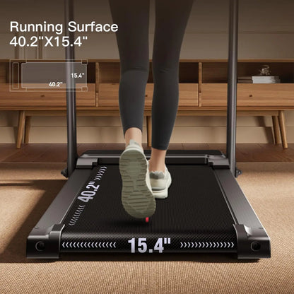 Folding Home Treadmill with Pulse Sensors, 2.5 HP Quiet Brushless Motor, 7.5 MPH, 265 lbs Capacity